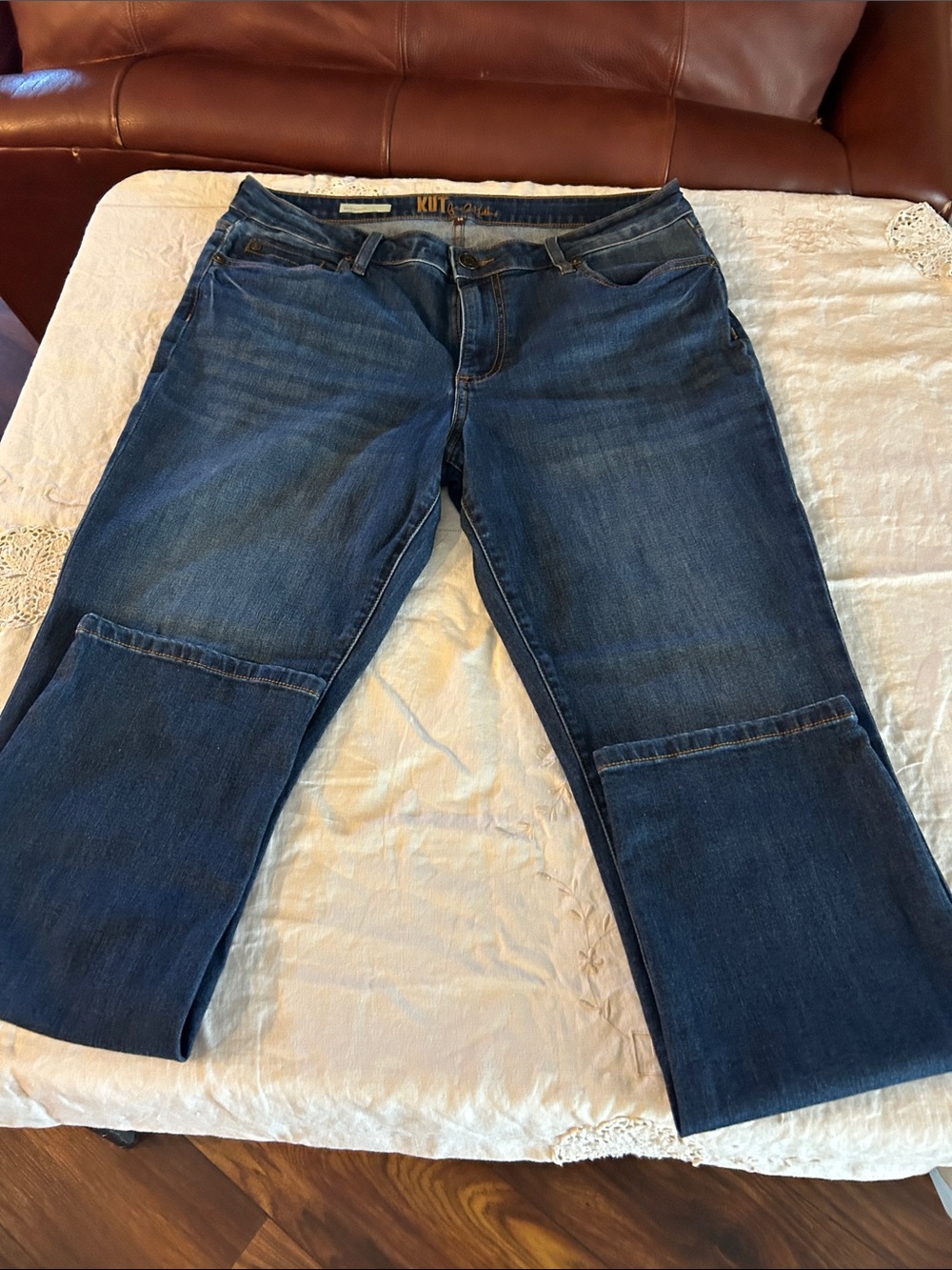 Kut from the Kloth Indigo Straight-Leg Jeans sz 14